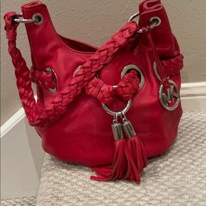Michael Kors Red Leather Purse